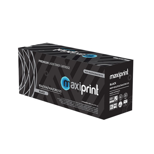 Cartucho de Toner Maxiprint Compatible con HP CE285A CB435A CB435A Canon CRG125 negro