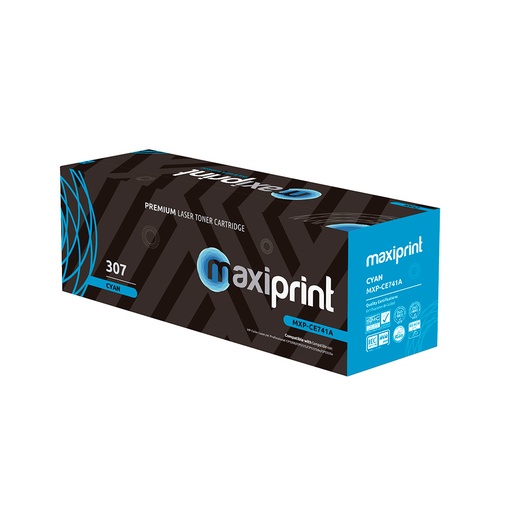 Cartucho de Toner Maxiprint Compatible con HP CE741A Cian