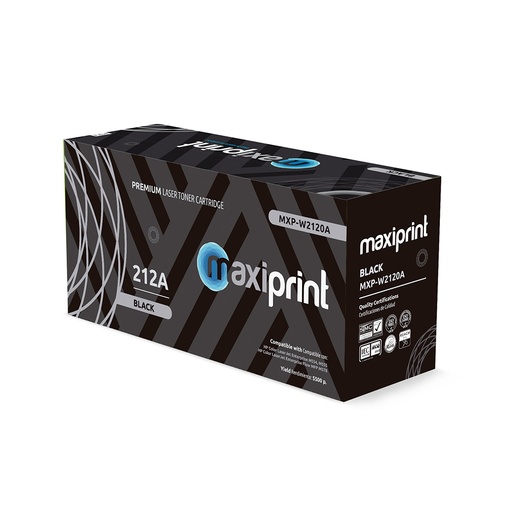 Cartucho de Toner Maxiprint Compatible con HP W2120A 212A negro (S/Chip)