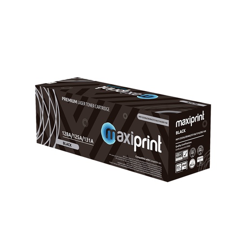 Cartucho de Toner Maxiprint Compatible con HP CB540A CE320A CF210A Canon CRG116 CRG131 negro