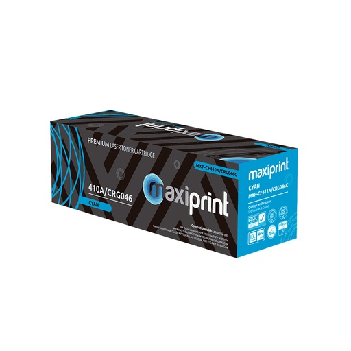 Cartucho de Toner Maxiprint Compatible con HP CF411A Canon CRG046 Cian