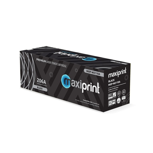 Cartucho de Toner Maxiprint Compatible con HP W2110A 206A negro (S/Chip)