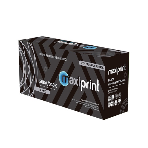 Cartucho de Toner Maxiprint Compatible con HP CF360A Canon 040 negro