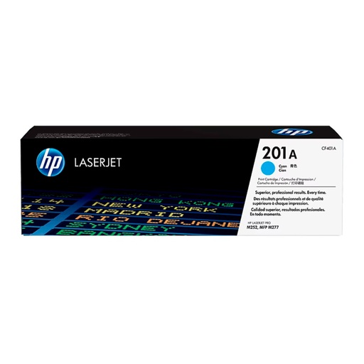 Cartucho de Toner HP CF401A serie 201A Cian