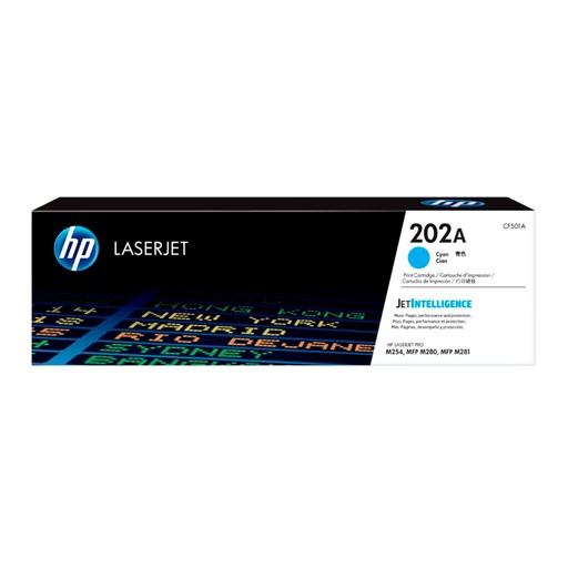 Cartucho de Toner HP CF501A serie 202A Cian