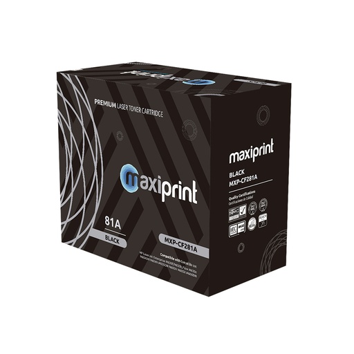 Cartucho de Toner Maxiprint Compatible con HP CF281A Canon 039 negro
