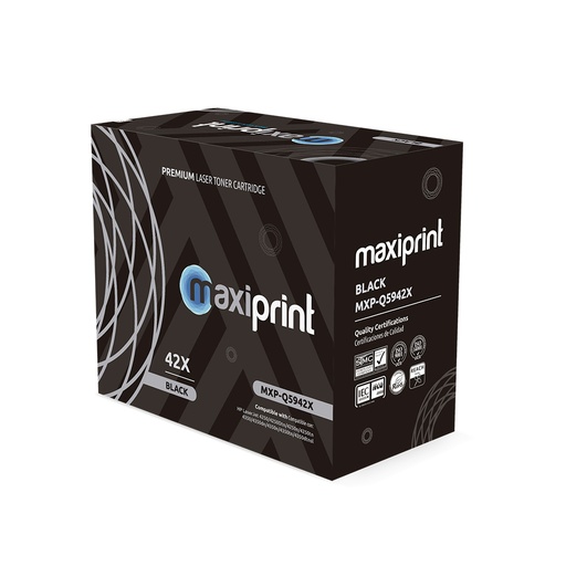 Cartucho de Toner Maxiprint Compatible con HP Q5942X negro