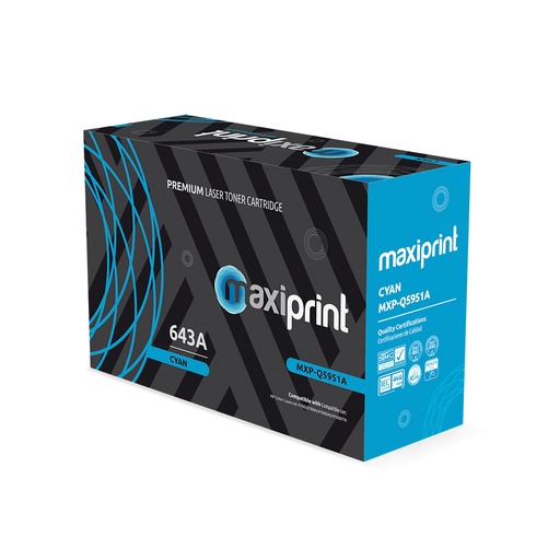 Cartucho de Toner Maxiprint Compatible con HP Q5951A Cian
