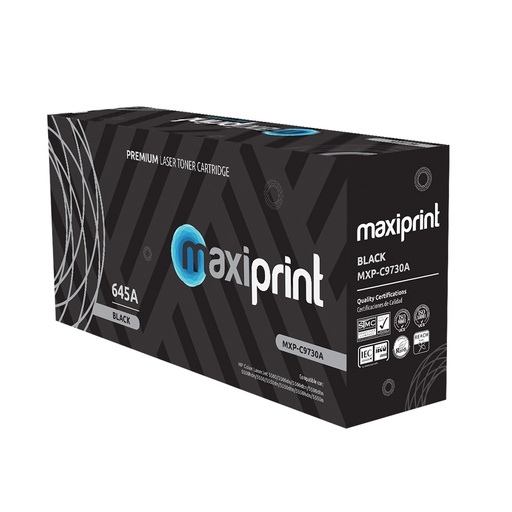 Cartucho de Toner Maxiprint Compatible con HP C9730A negro