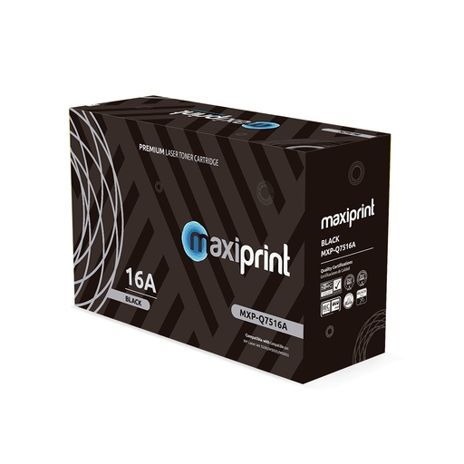 Cartucho de Toner Maxiprint Compatible con HP Q7516A negro