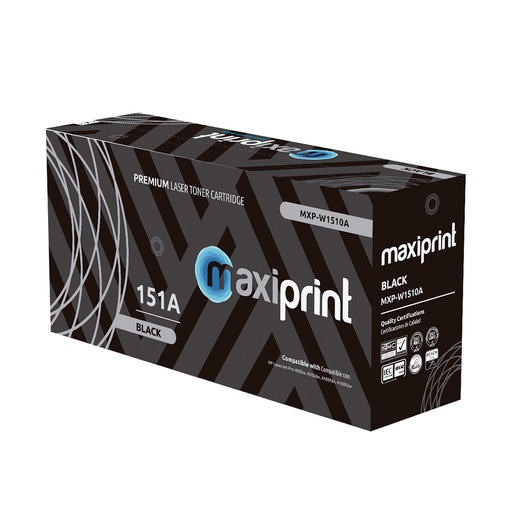 Cartucho de Toner Maxiprint Compatible con HP W1510A 151A negro