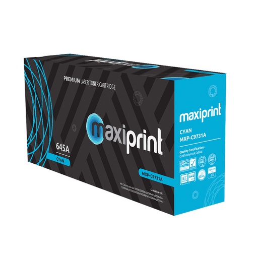 Cartucho de Toner Maxiprint Compatible con HP C9731A Cian