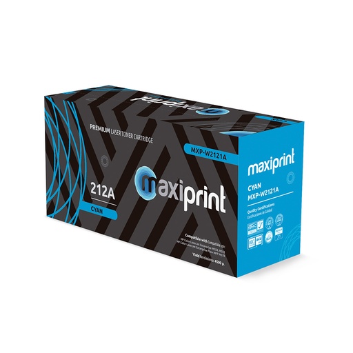 Cartucho de Toner Maxiprint Compatible con HP W2121A 212A Cian (S/Chip)