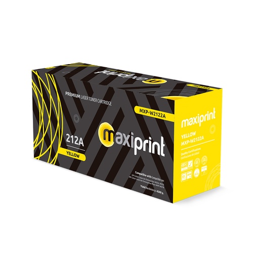 Cartucho de Toner Maxiprint Compatible con HP W2122A 212A amarillo (S/Chip)