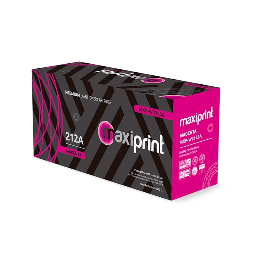 Cartucho de Toner Maxiprint Compatible con HP W2123A 212A magenta (S/Chip)