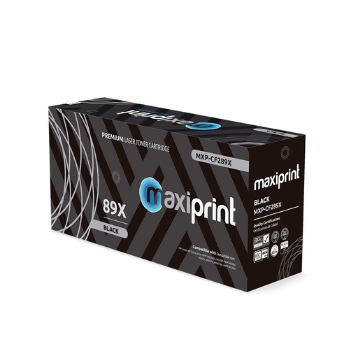 Cartucho de Toner Maxiprint Compatible con HP CF289X negro